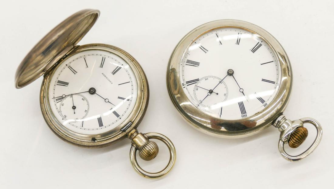 2pc Antique Longines Pocket Watches Circa 1880's. (1 of 3)