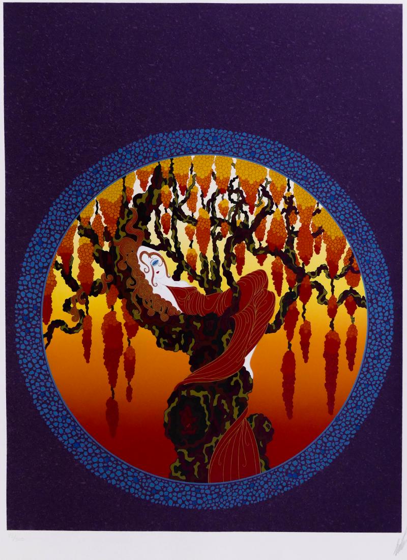 Erte ''Heat'' 1980 Serigraph in Colors 25''x19'' Image. (1 of 2)