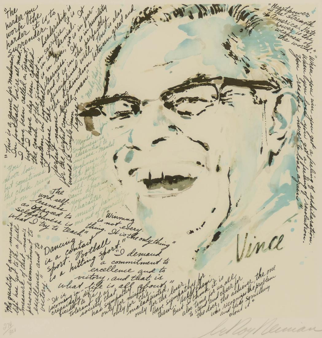 LeRoy Neiman ''Vince Lombardi'' 1983 Lithograph in (1 of 2)
