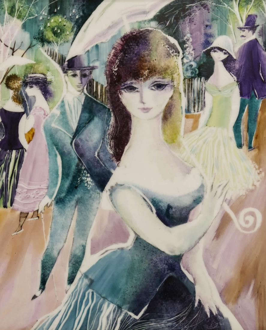 Lis Muller for Rosenthal Woman with Umbrella Painted (1 of 3)