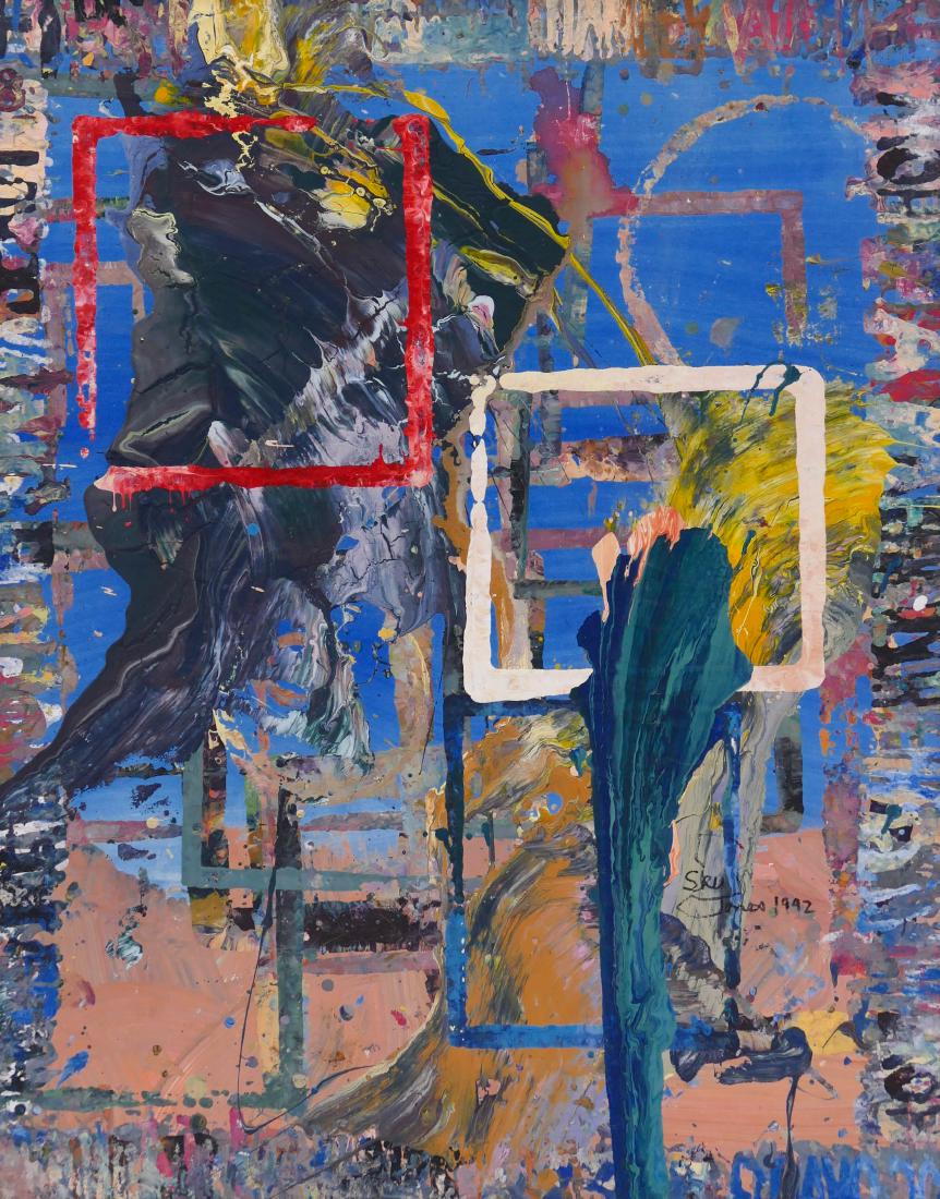 Sky Jones (b.1947 Utah) Untitled Abstraction 1992 Oil (1 of 2)