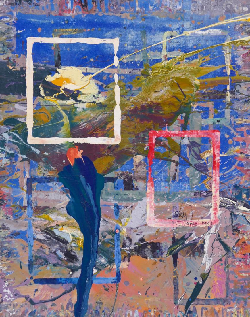 Sky Jones (b.1947 Utah) Untitled Abstraction 1992 Oil (1 of 2)