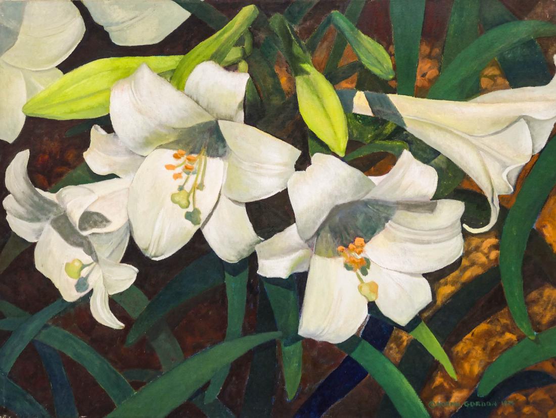 Norma Gordon (20th Cent. California) ''Easter Lilies'' (1 of 2)