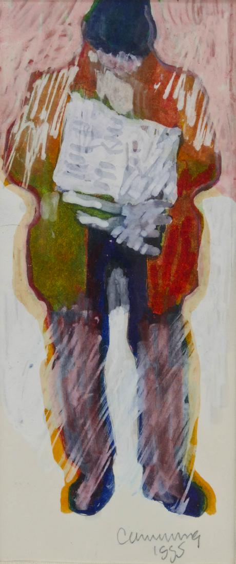 William Cumming (1917-2010 Washington) Man Reading (1 of 2)