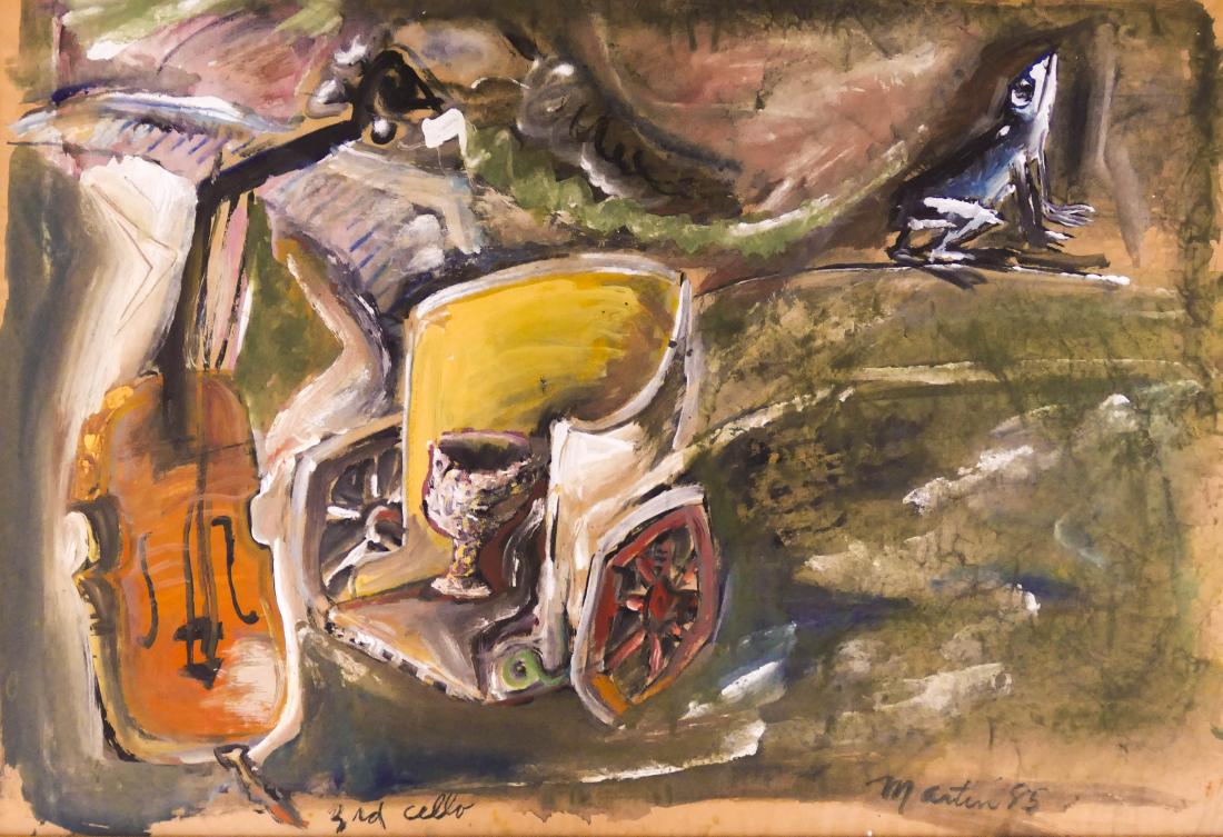 James Martin (b.1928 Washington) ''3rd Cello'' 1985 (1 of 2)