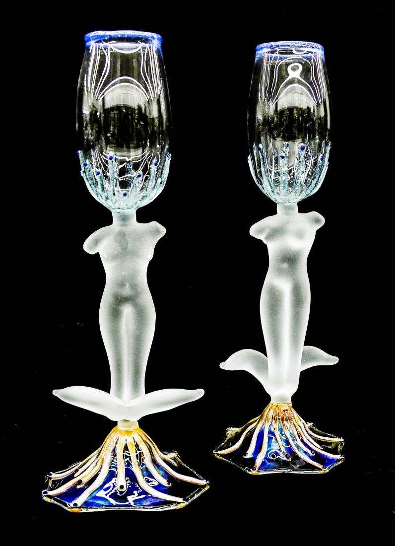 James Minson (b.1962 Washington) Pair of Mermaid Stem (1 of 2)