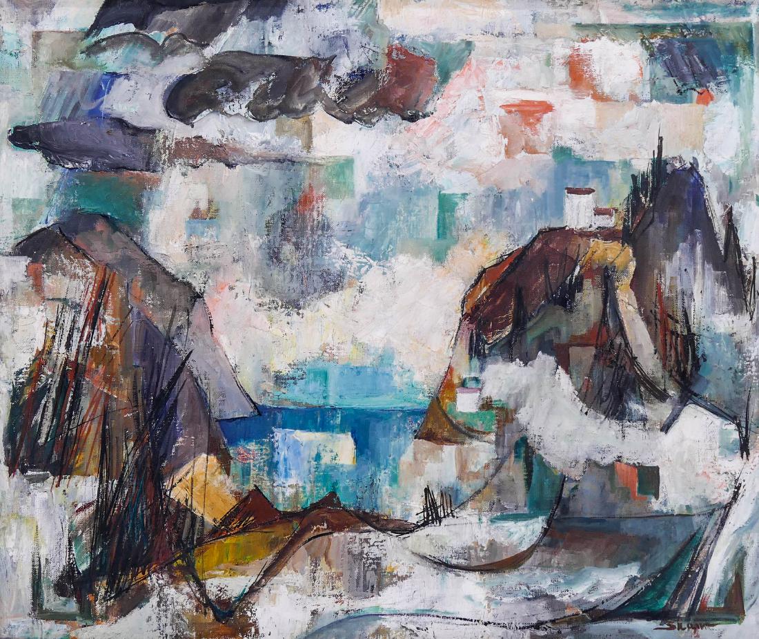 Harry Shaw (1897-1989 Florida) ''Glimpse of the Sea'' (1 of 3)