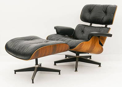 Eames for Herman Miller Rosewood Lounge Chair & (1 of 4)