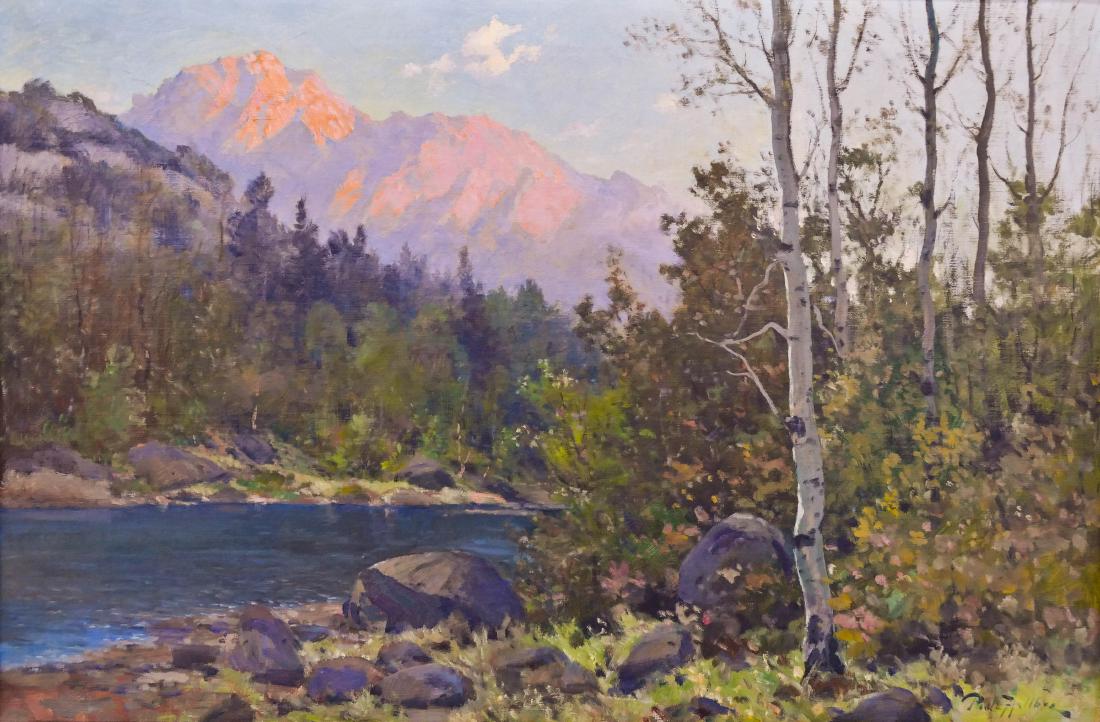 Paul Fjellboe (1873-1948 Utah) Western Landscape Oil on (1 of 2)