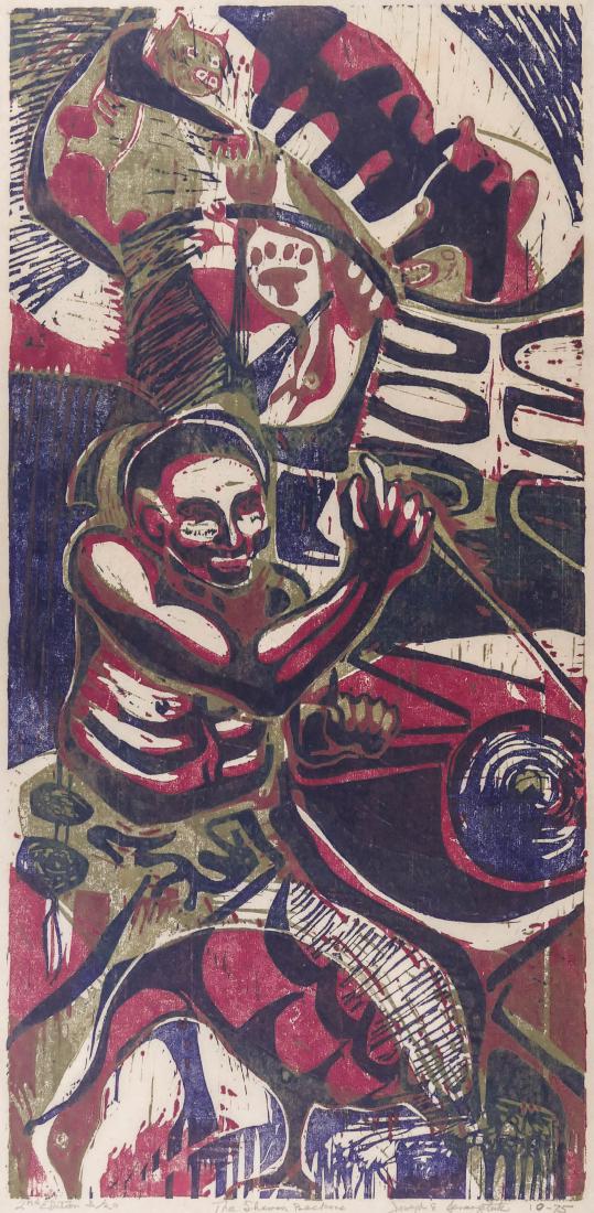 Joseph Senungetuk (b.1940 Alaska) ''The Shaman (1 of 2)