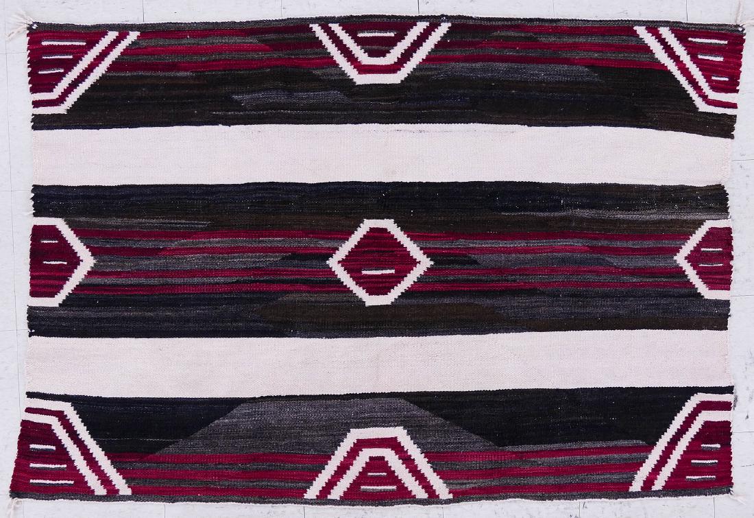 Navajo Third Phase Style Chief Pattern Wool Blanket (1 of 2)