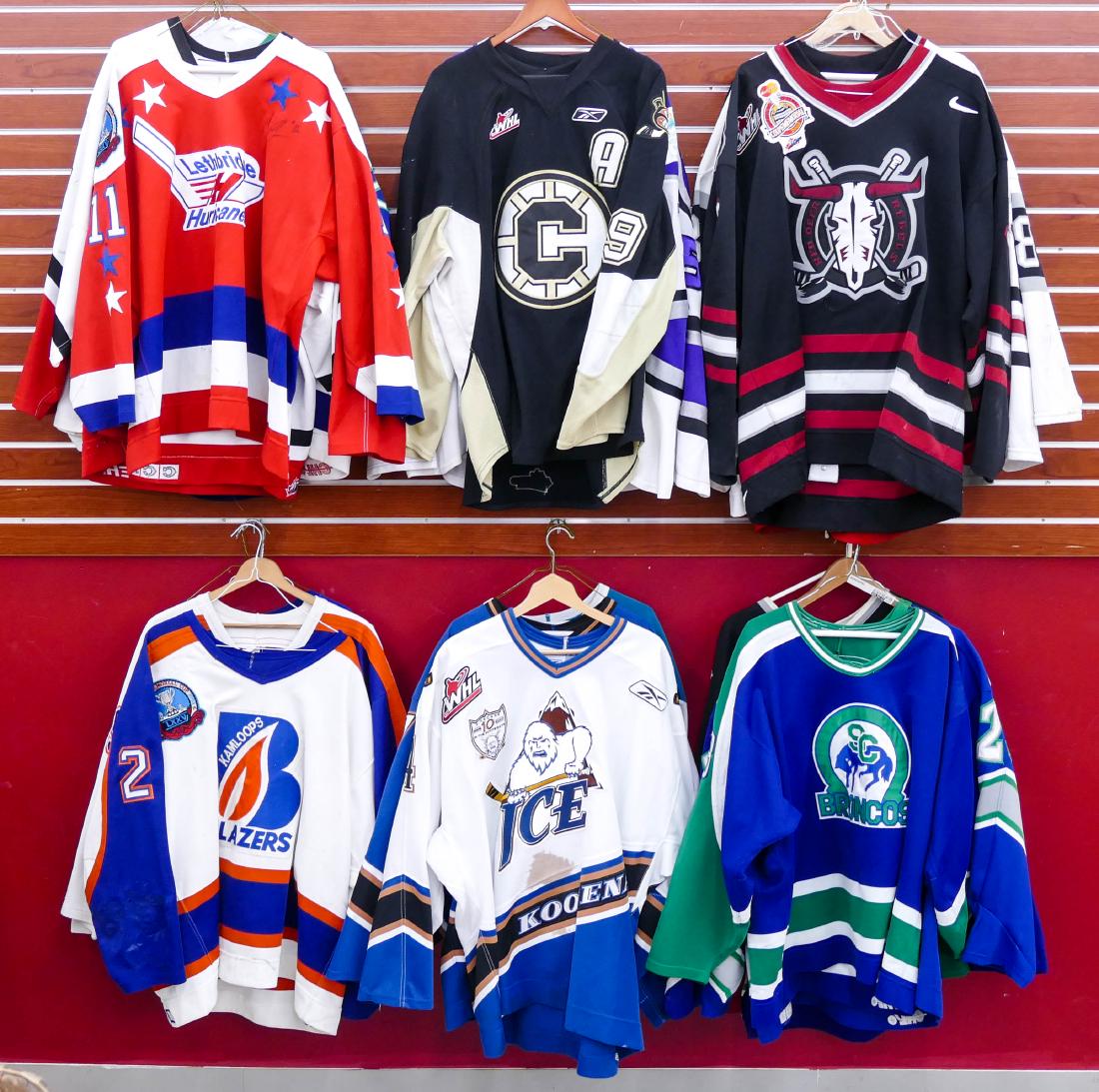 22pc WHL Western Hockey League Game Used Jerseys.