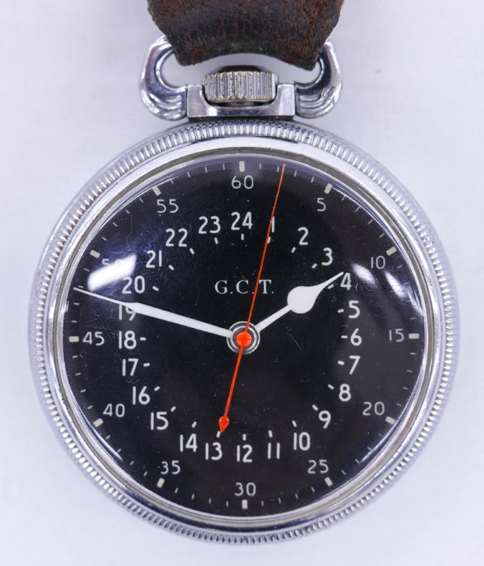 Hamilton 4992B Military Pocket Watch with Leather Fob.: Hamilton 4992B Military Pocket Watch with Leather Fob. Manual wind 22 Jewel movement with serial 40105924. Working order with red second hand. Overall excellent condition.