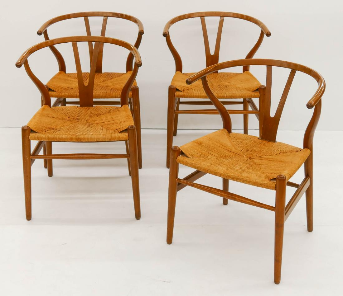 Set of Hans Wegner for Carl Hansen ''Wishbone'' Dining (1 of 3)