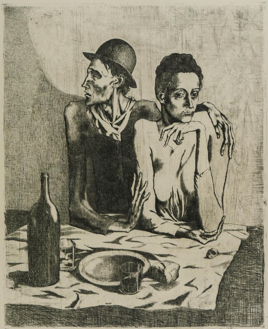 Pablo Picasso ''The Frugal Repast'' 1904 Etching (1 of 2)
