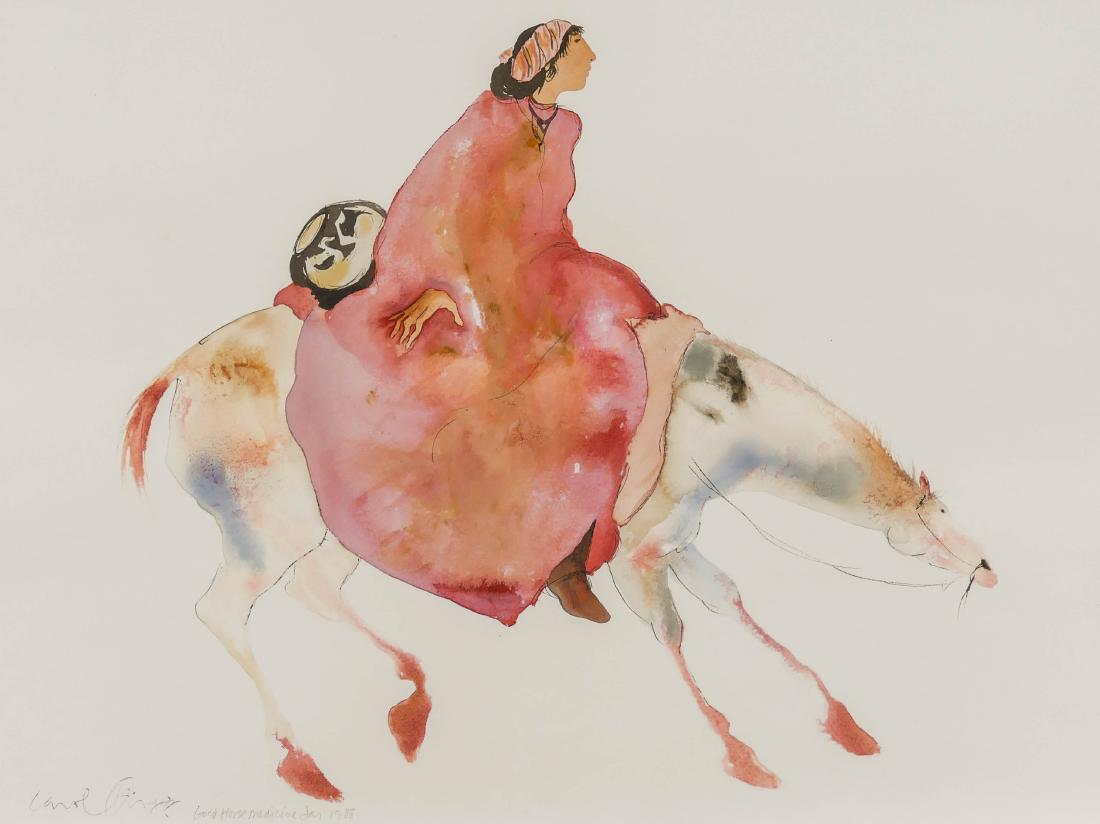 Carol Grigg (b.1942 Oregon) ''Good Horse Medicine Jar'' (1 of 2)