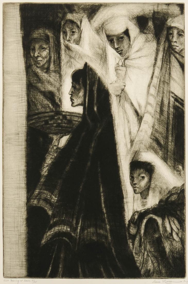 Gene Kloss (1903-1996 California) ''Gift Bearing Dawn'' (1 of 2)
