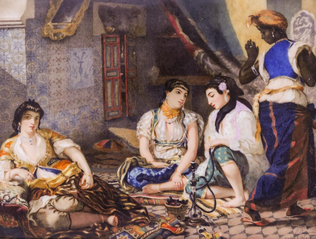 Antique ''Femmes D'Alger'' French Painted Porcelain (1 of 5)