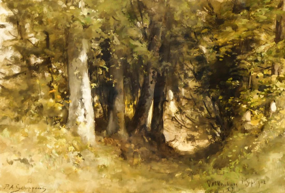 Pieter Adrianus Schipperus (1840-1929 Dutch) ''Woods at (1 of 2)