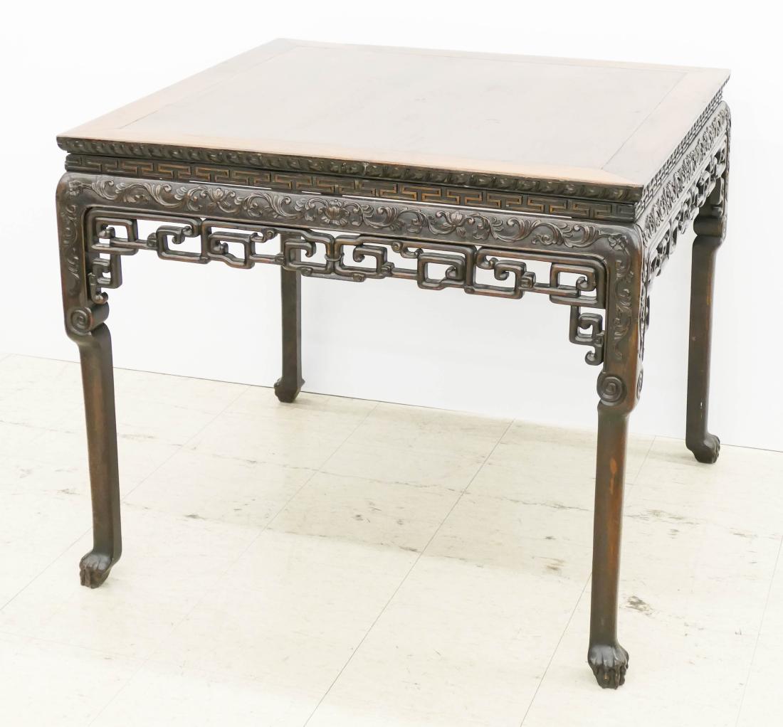 Chinese 19th Cent. Rosewood Square Table (1 of 4)