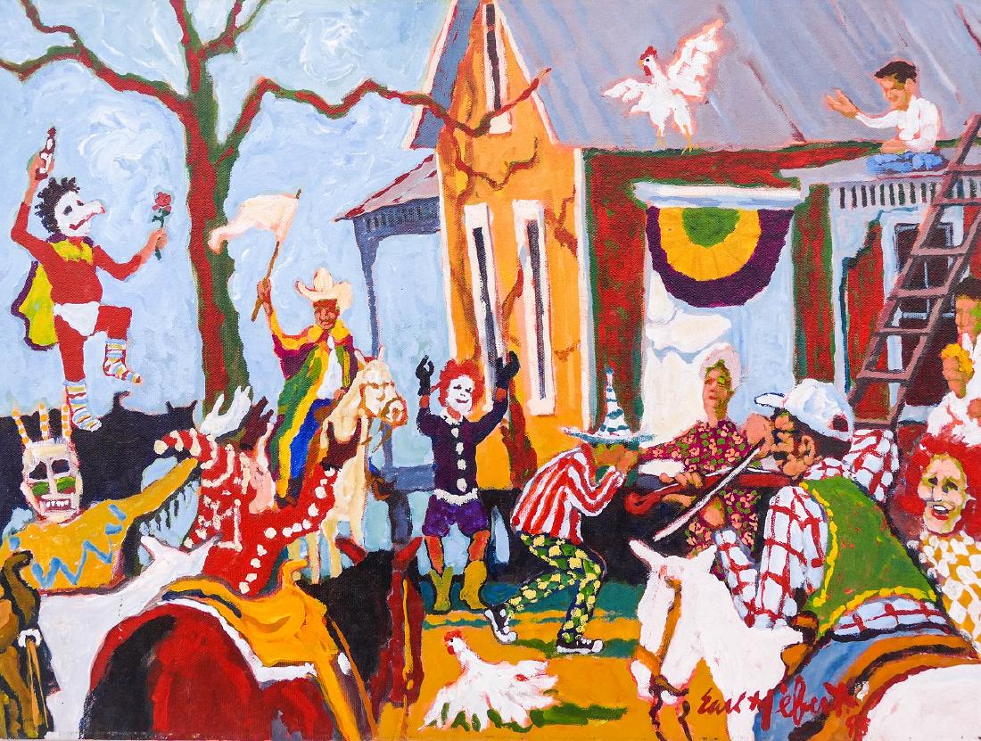 Earl Hebert (1942-2006 Louisiana) ''Courir de Mardi (1 of 2)