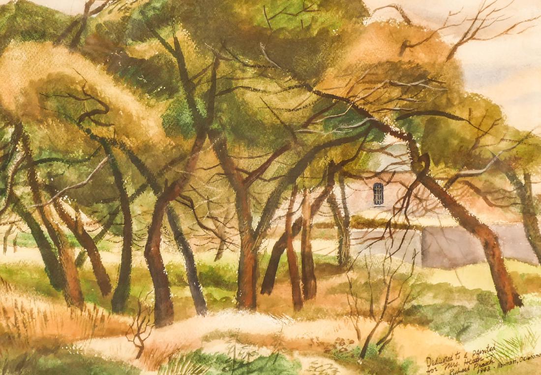 Richard Prasch (1919-1986 Oregon) Untitled Landscape (1 of 2)