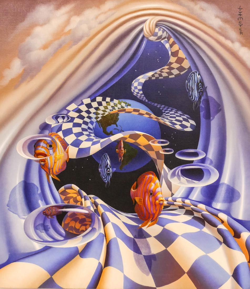 Ilene Meyer (1939-2009 Washington) ''Wander'' 1985 Oil (1 of 2)