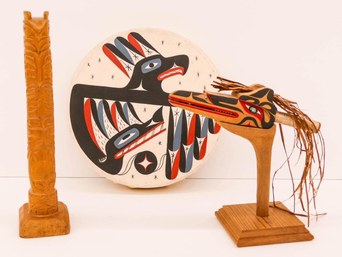 3pc Northwest Coast Native Modern Artworks. (1 of 2)