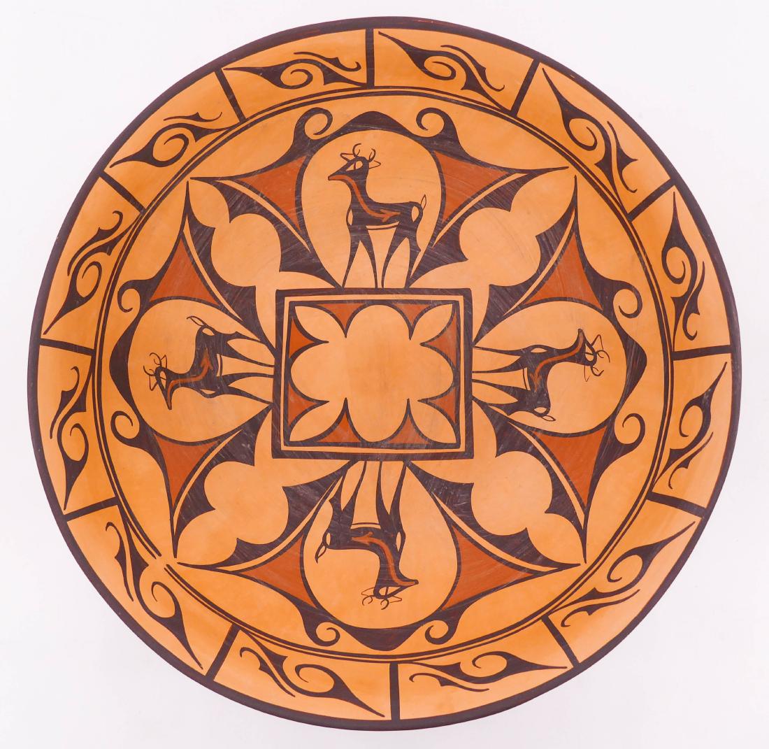 Anderson Peynetsa Zuni Large Decorated Pottery Bowl (1 of 4)