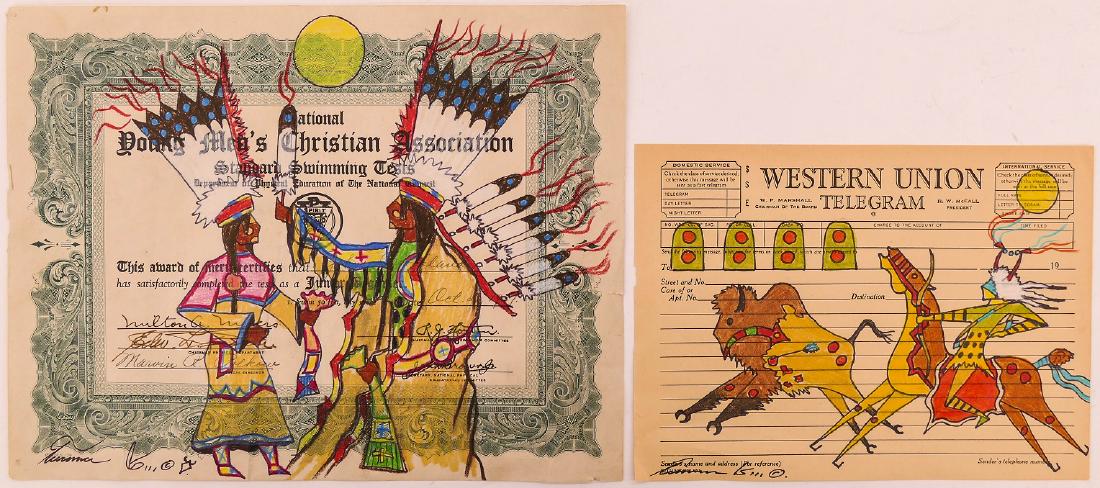 Terrance Guardipee (b.1968 Montana) Two Indian (1 of 3)