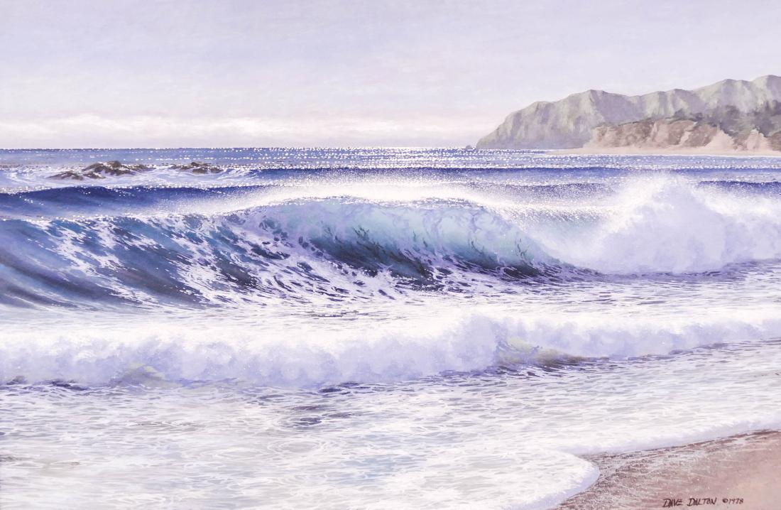 Dave Dalton (b.1952 California) ''Sunlit Sea'' 1978 Oil (1 of 2)