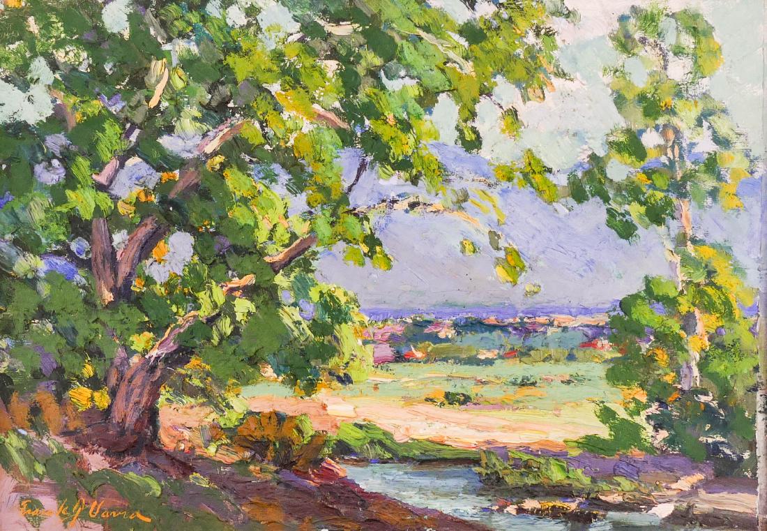 Frank Vavra (1892-1967 Colorado) Summer Landscape Oil (1 of 3)