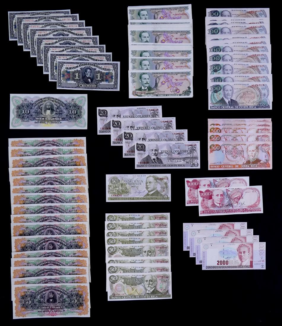 143pc Costa Rica Banknotes  UNC (1 of 2)