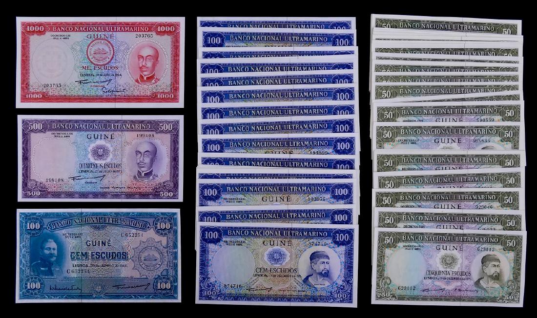 82pc Portuguese Guinea Banknotes UNC (1 of 2)