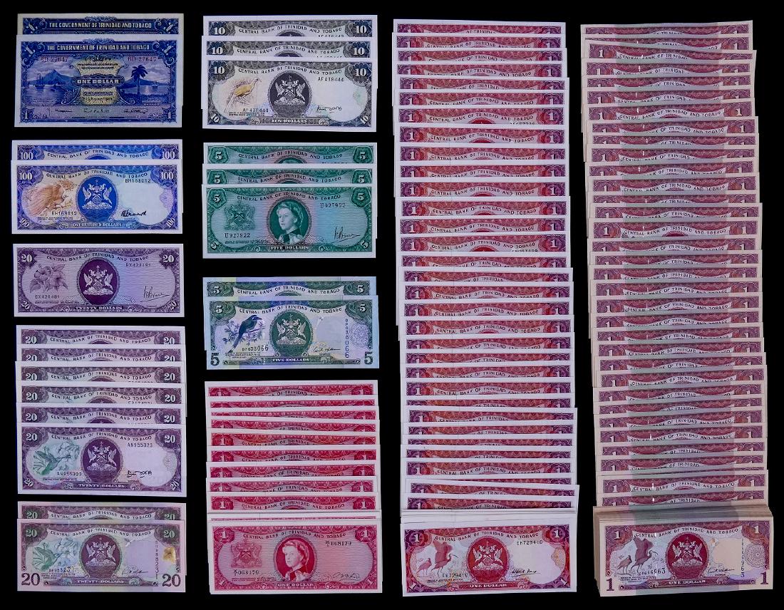 217pc Trinidad and Tobago Banknotes UNC (1 of 2)