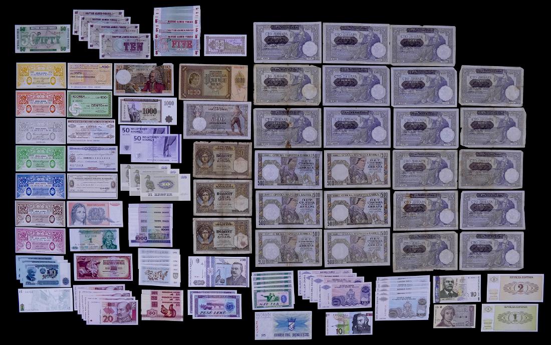122pc MISC Europe World Currency Banknotes UNC (1 of 13)