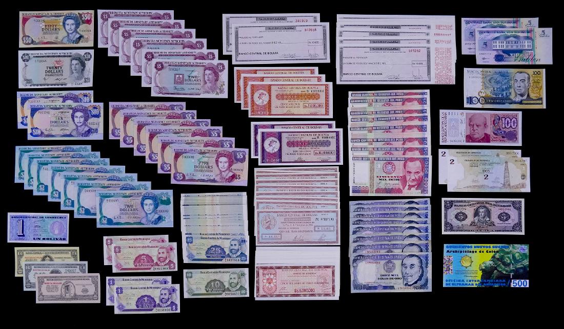 161pc MISC World Currency- Central and South America, (1 of 7)