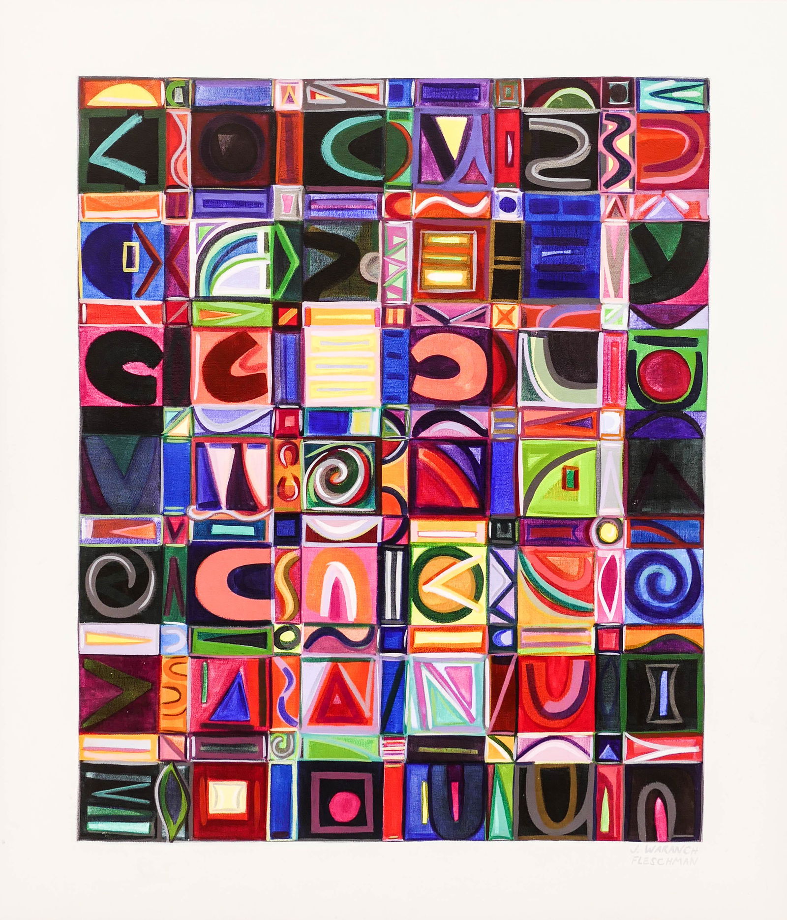 Julie Waranch Fleschman (b.1959 Texas) Untitled Acrylic (1 of 2)