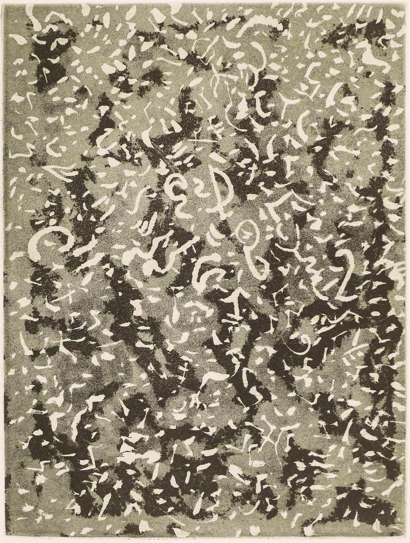 Mark Tobey (1890-1976 Washington) Untitled #50 Etching (1 of 2)