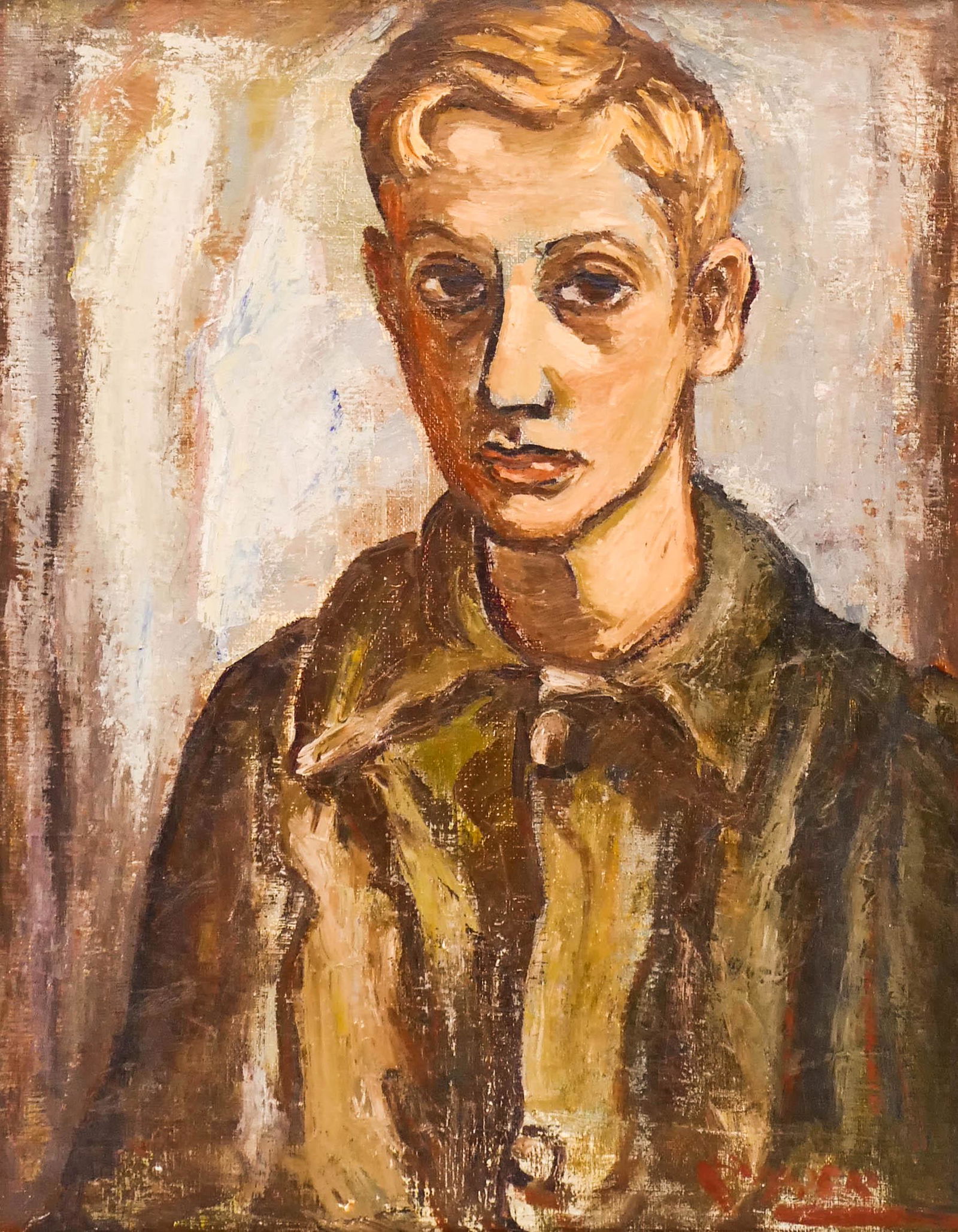 Amanda Tester Snyder (1894-1980 Oregon) ''Paper Boy (1 of 3)