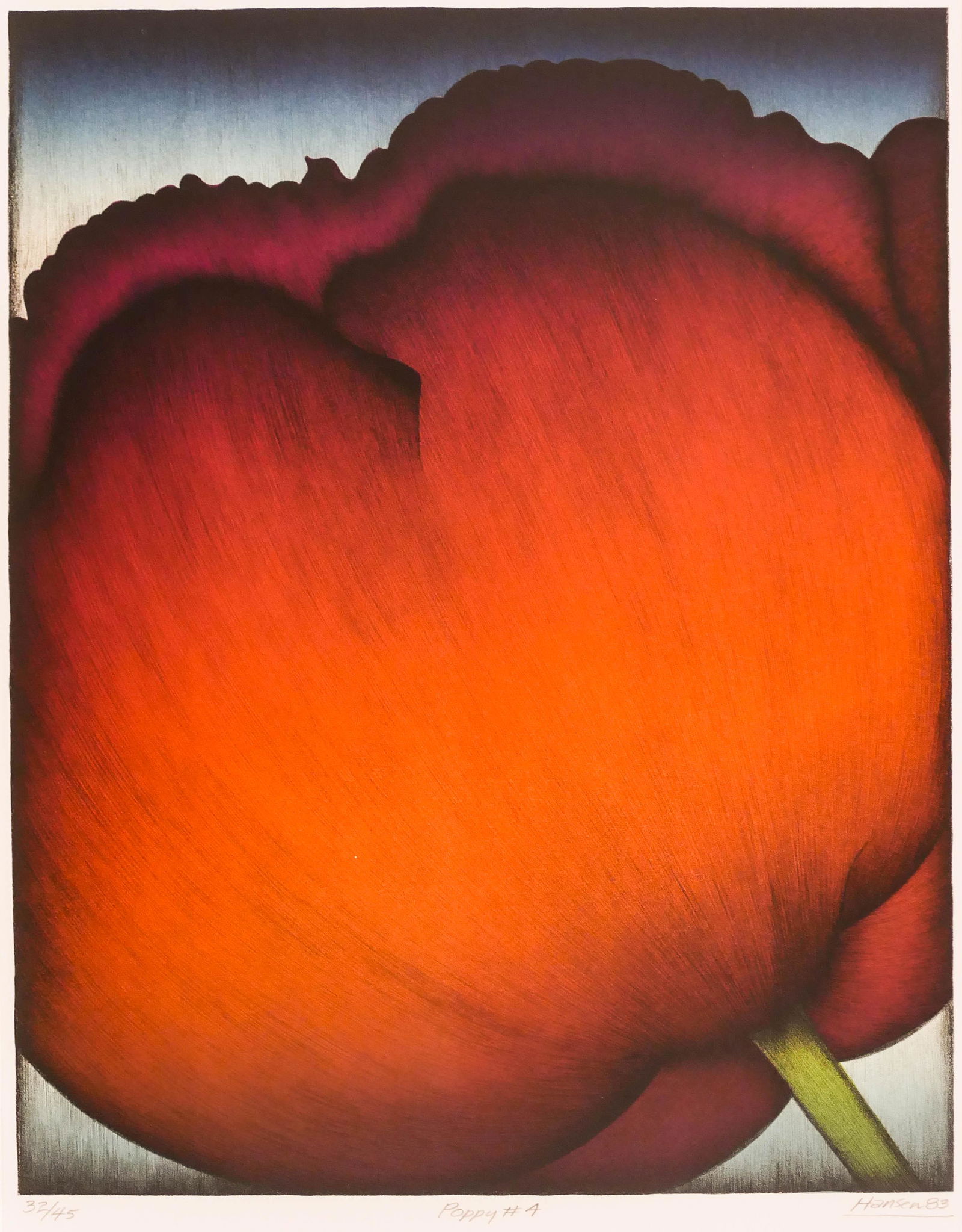 Art Hansen (1929-2017 Washington) ''Poppy #4'' 1983 (1 of 2)