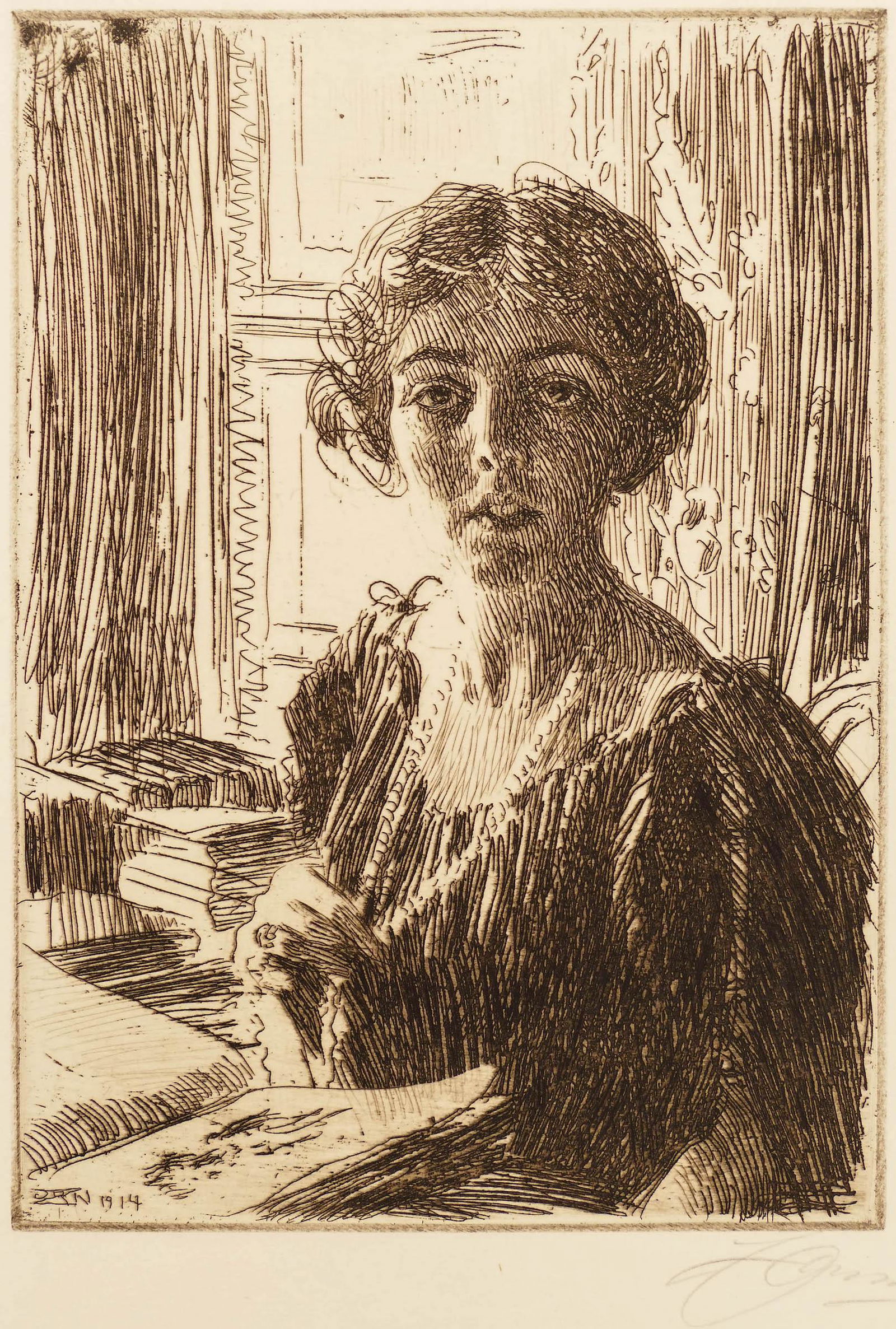 Anders Zorn (1860-1920 Swedish) ''The Crown Princess (1 of 2)