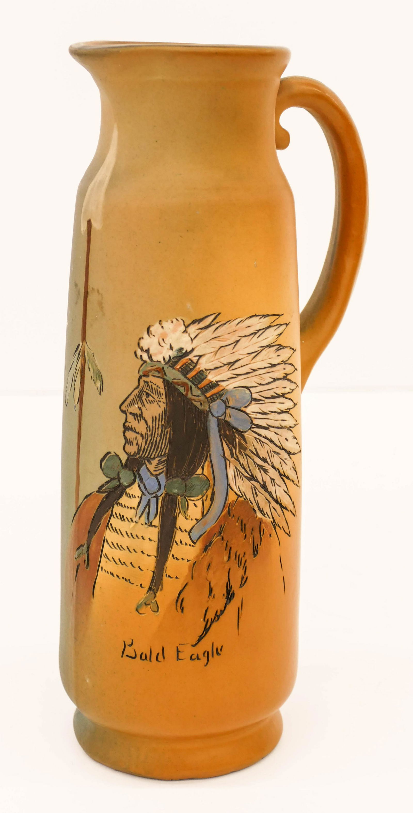 Weller Dickens Ware ''Bald Eagle'' Indian Portrait (1 of 2)