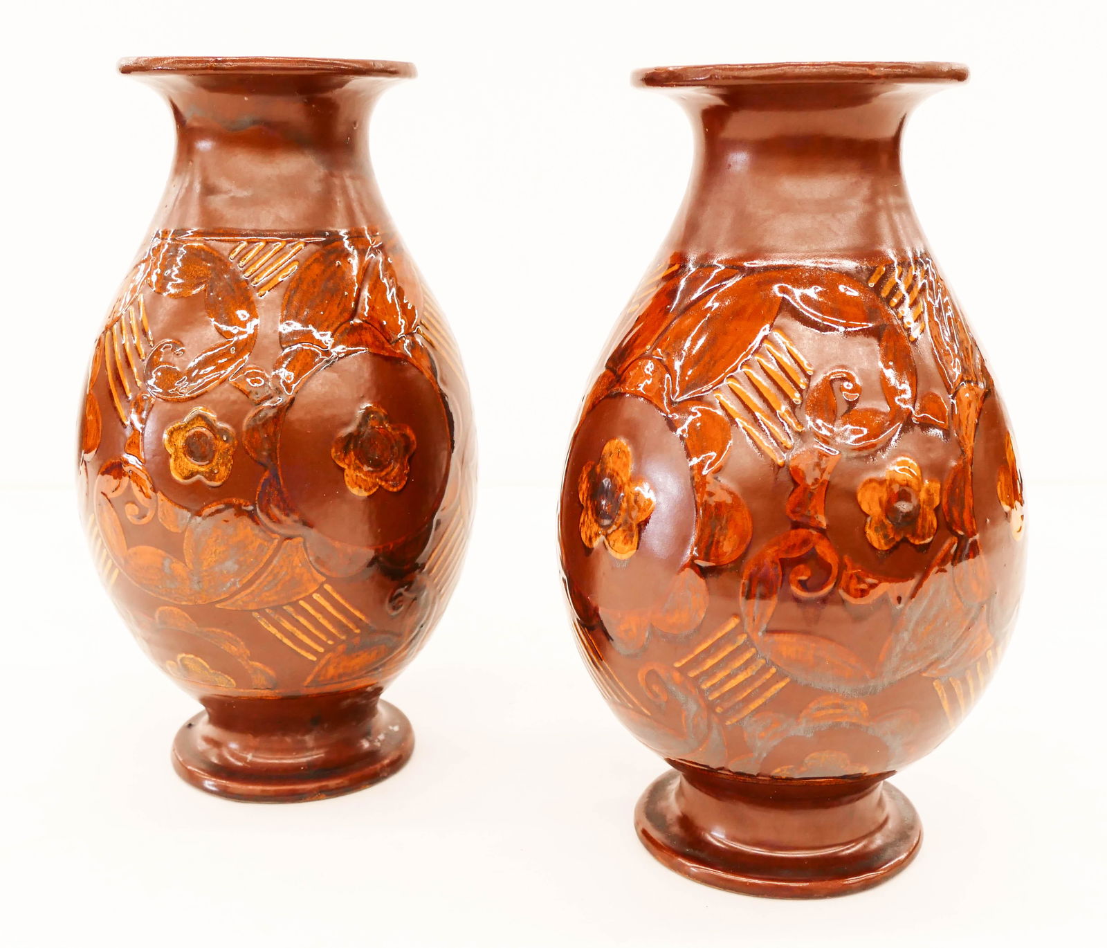 Paul Bonifas (1893-1967 Swiss) Pair Art Deco Pottery (1 of 3)