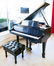 1998 Steinway Model M Ebony Grand Piano with Bench.