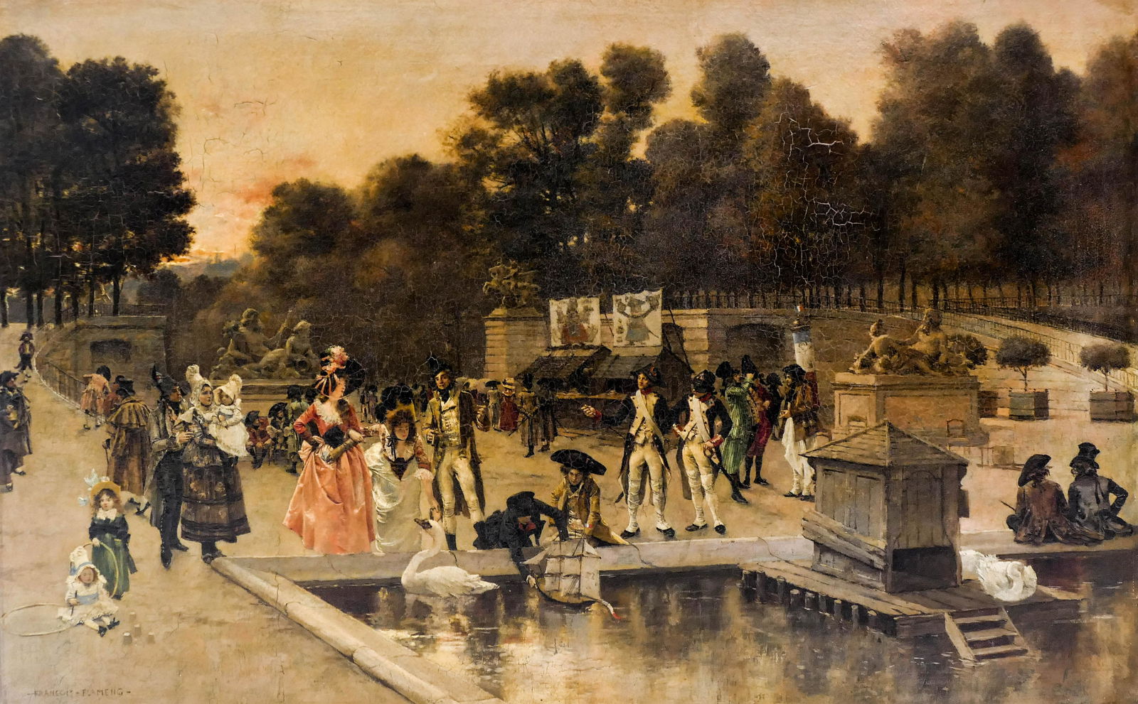 Francois Flameng (1856-1923 French) ''Le Jour de Fete'' (1 of 5)