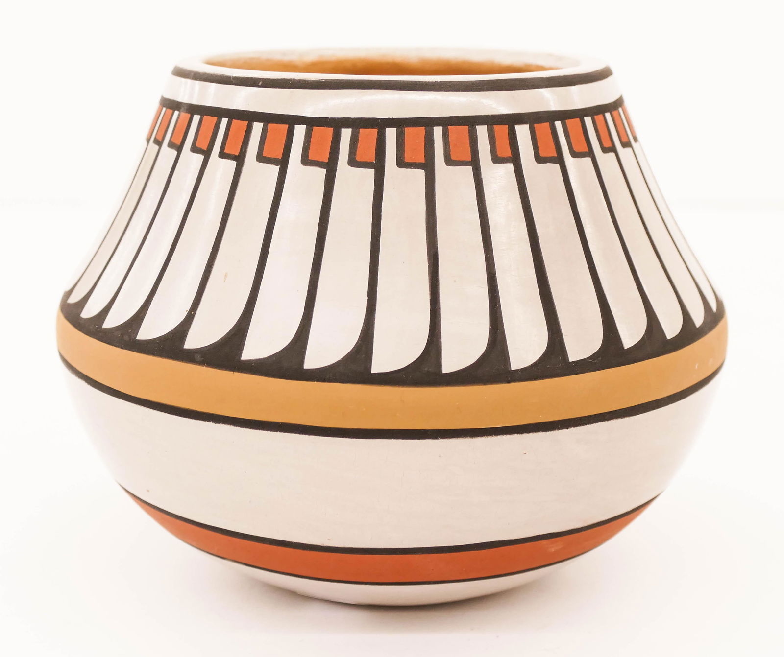 Blue Corn (1921-1999 New Mexico) Feather Jar San (1 of 2)