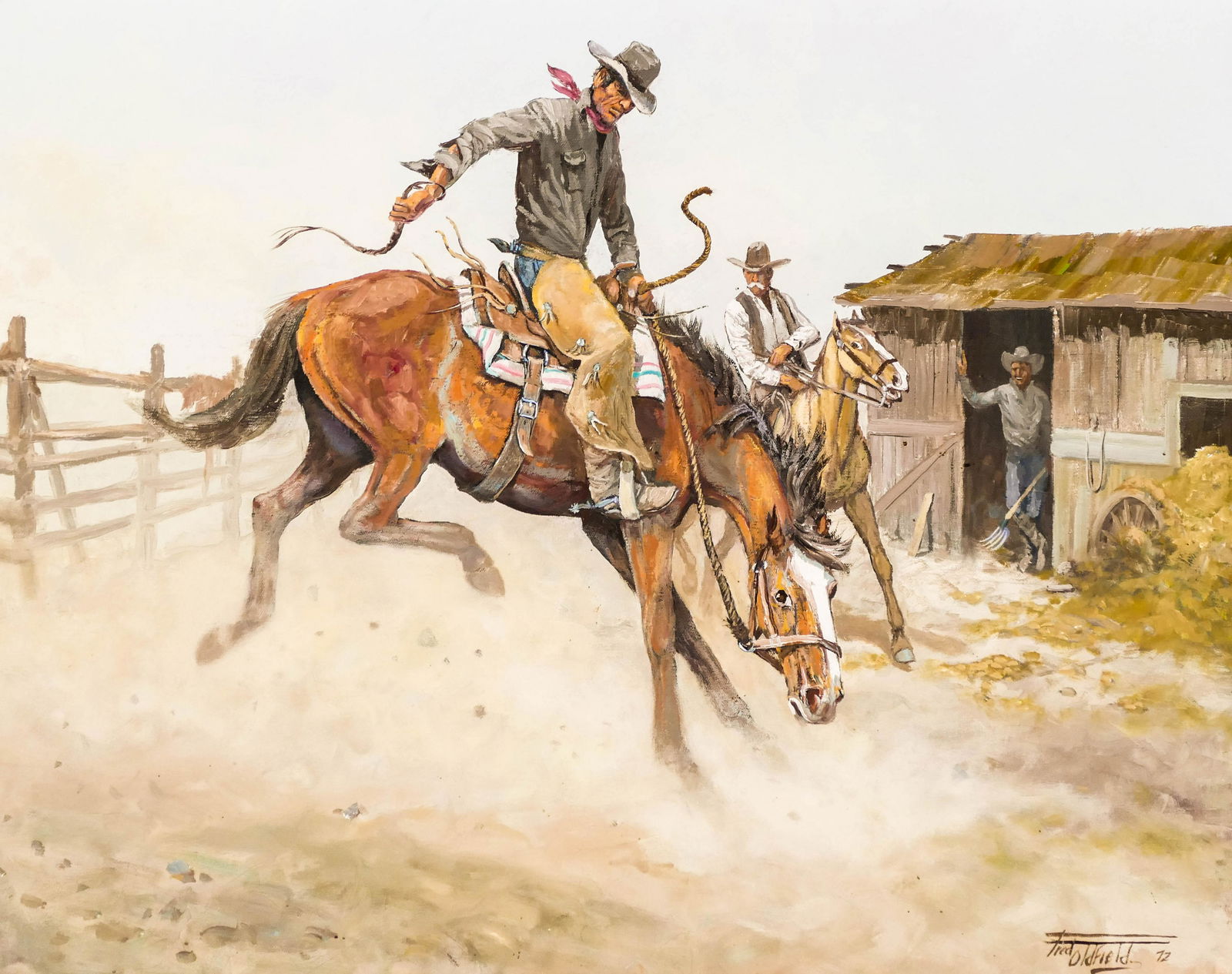 Fred Oldfield (1918-2017 Washington) Bucking Bronco (1 of 2)