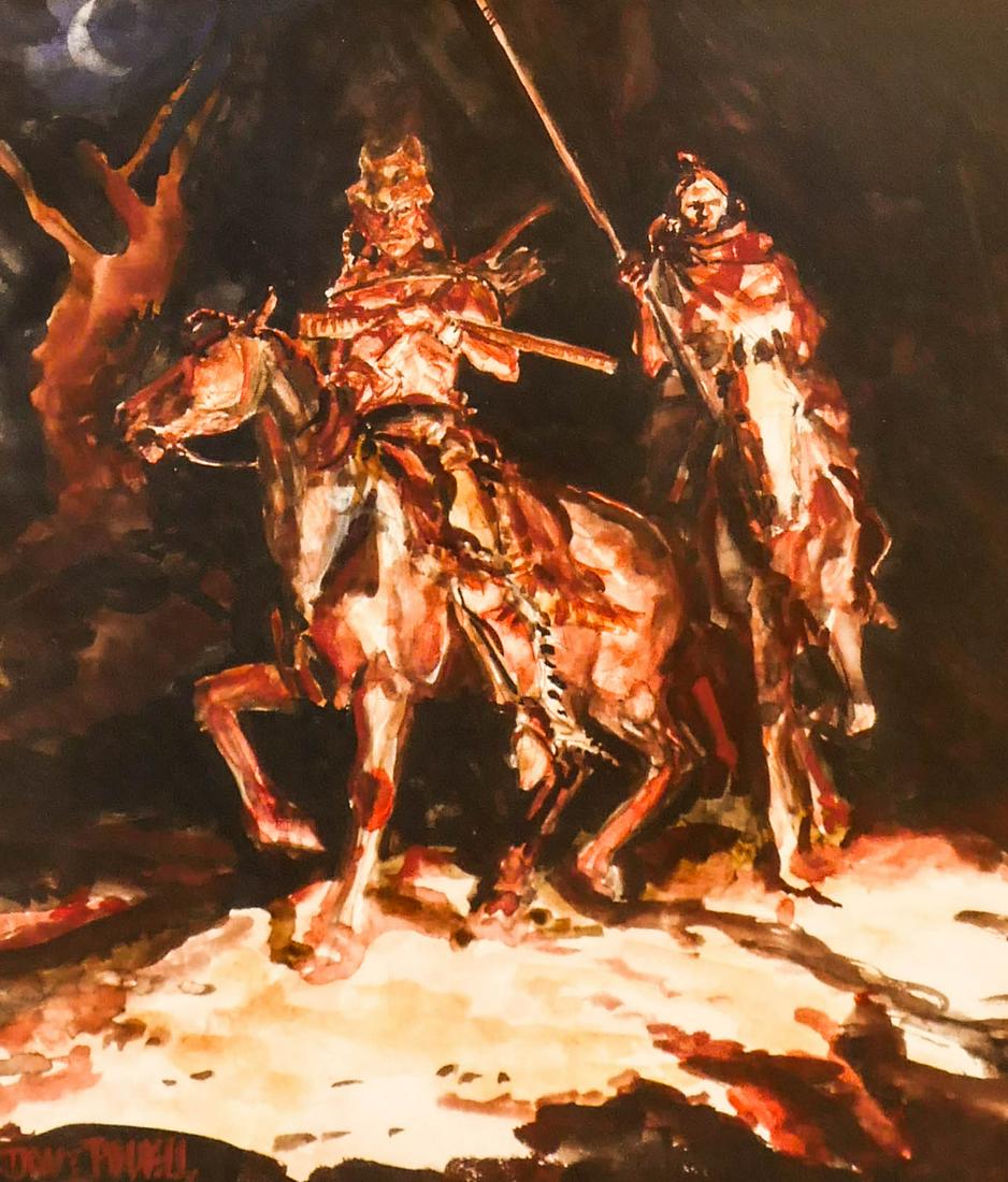 David ''Dave'' Powell (b.1954 Montana) Indian Warriors (1 of 2)