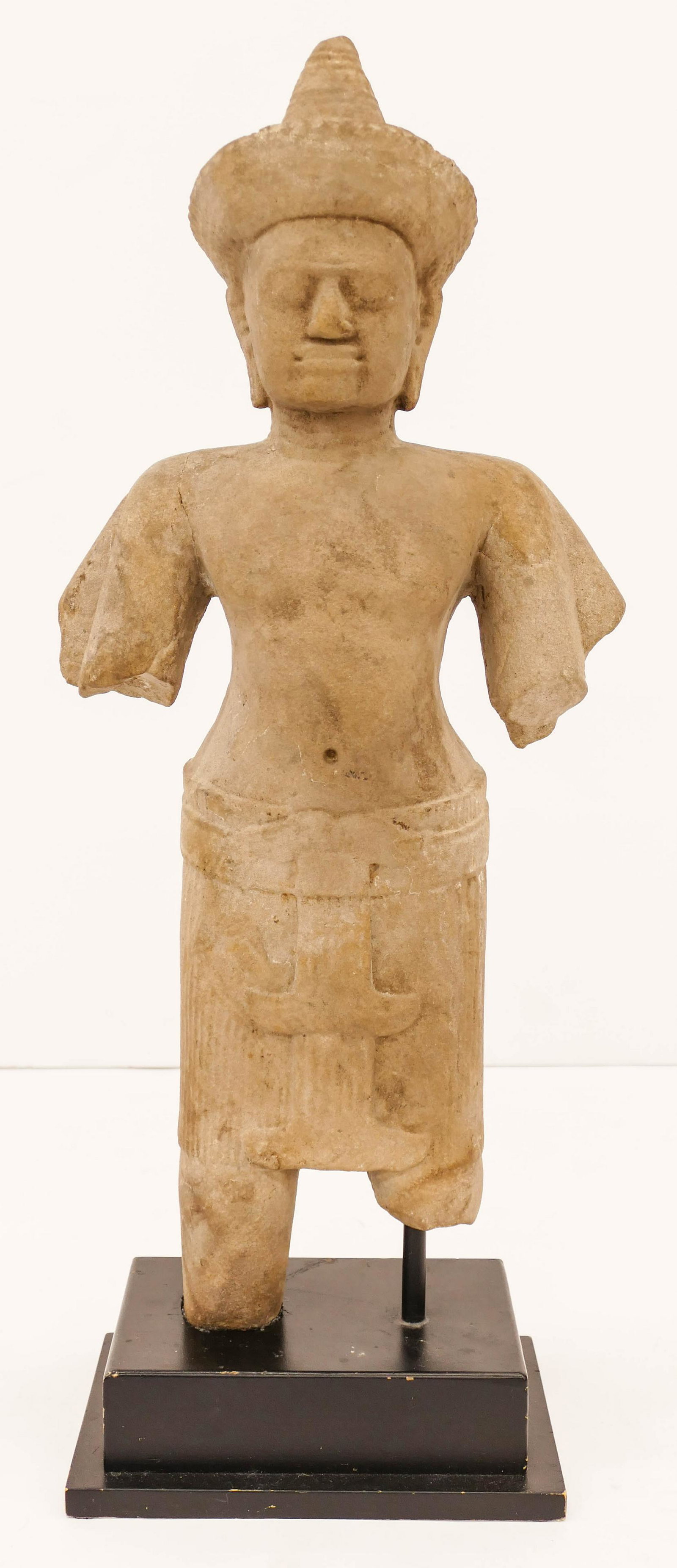 Ancient Khmer Stone Vishnu Torso on Stand 24''x10''. (1 of 2)